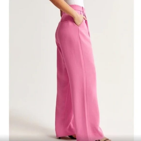 A&F Sloane Tailored Pant Color: DARK PINK - Size 12L - Picture 4 of 7